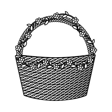 sepet çiçek dekorasyonu ile