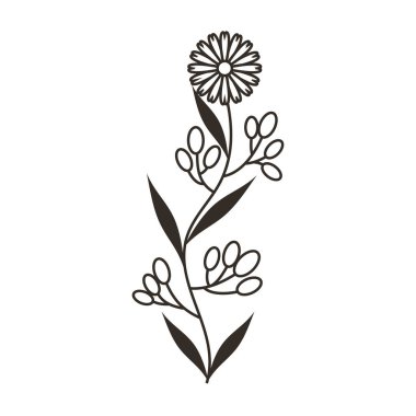 Sevimli çiçek bahçesi izole simgesi