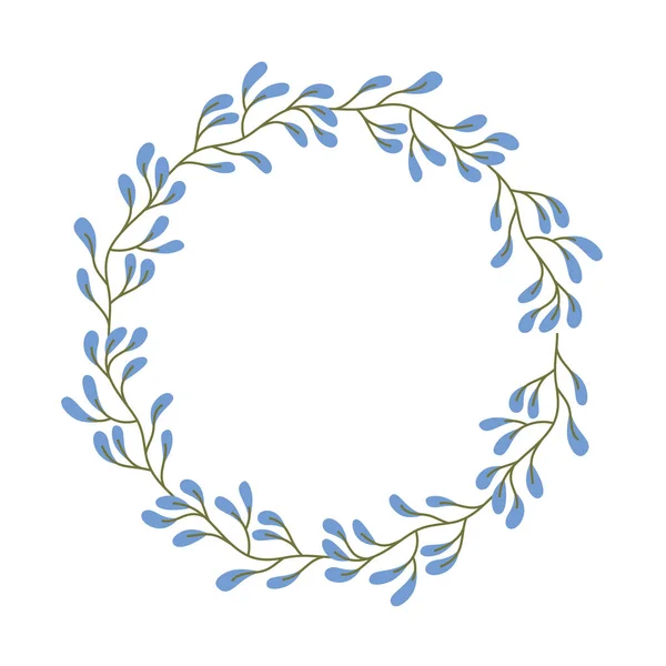 Icono decorativo corona floral — Vector de stock
