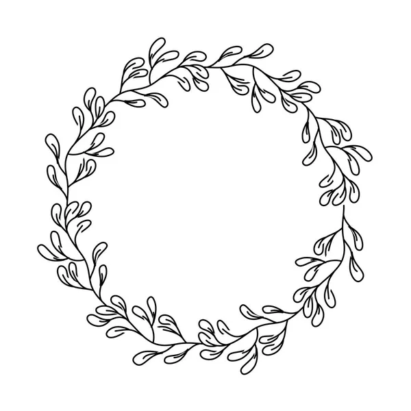 Decoratieve bloemen kroon-pictogram — Stockvector