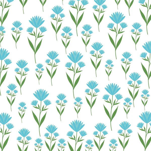 귀여운 꽃 정원 장식 패턴 — 스톡 벡터