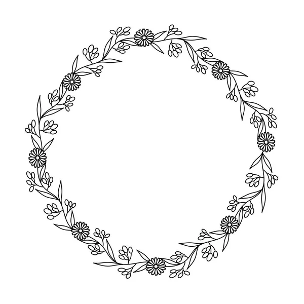 装飾花の王冠アイコン — ストックベクタ