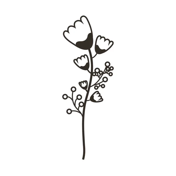 Lindo jardín de flores aislado icono — Vector de stock