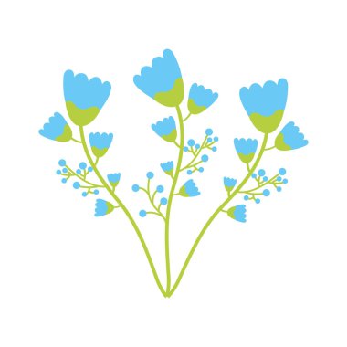 Sevimli çiçek bahçesi izole simgesi