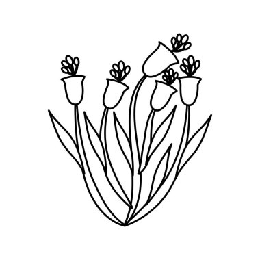 Sevimli çiçek bahçesi izole simgesi