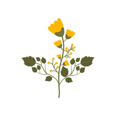 Sevimli çiçek bahçesi izole simgesi