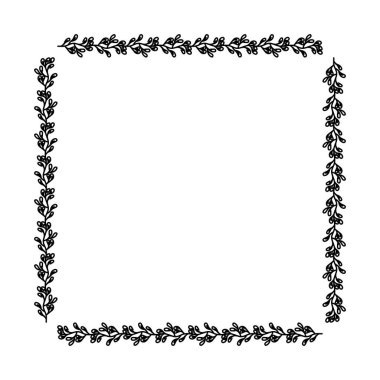 Dekoratif kare çerçeve çiçek
