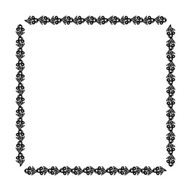 Dekoratif kare çerçeve çiçek