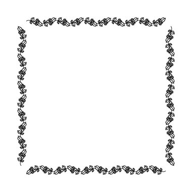 Dekoratif kare çerçeve çiçek