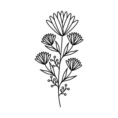 Sevimli çiçek bahçesi izole simgesi