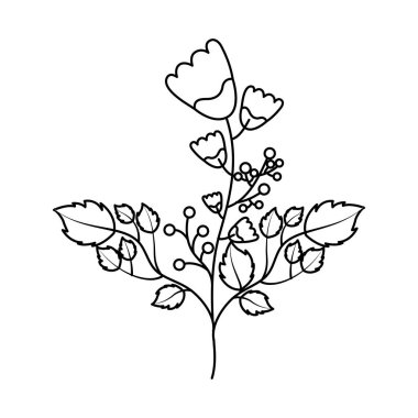 Sevimli çiçek bahçesi izole simgesi