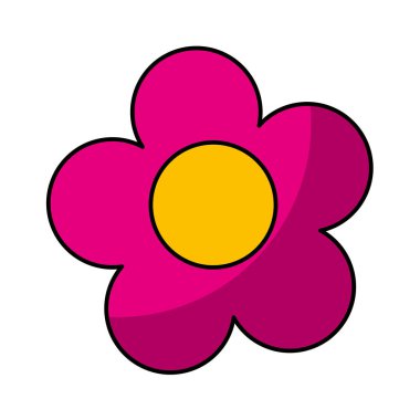 Sevimli çiçek bahçesi izole simgesi