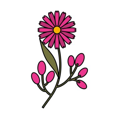 Sevimli çiçek bahçesi izole simgesi