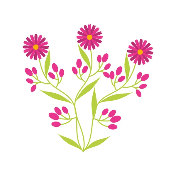 Μεμονωμένο εικονίδιο χαριτωμένο λουλούδι στον κήπο — Διανυσματικό Αρχείο