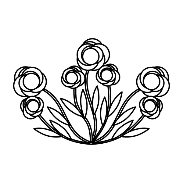 Schattig bloementuin geïsoleerde pictogram — Stockvector