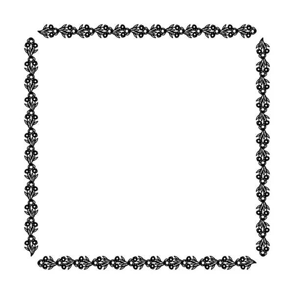 Декоративна квадратна рамка квіткова — стоковий вектор