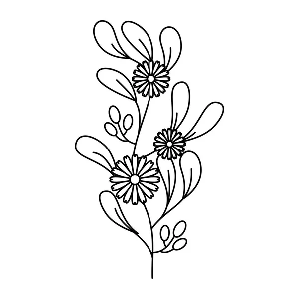 Милий квітковий сад ізольована ікона — стоковий вектор