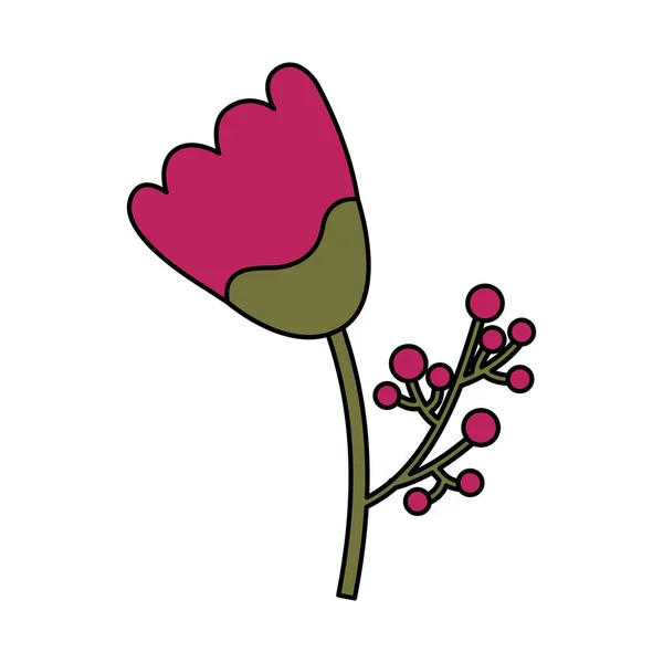 Lindo jardín de flores aislado icono — Vector de stock