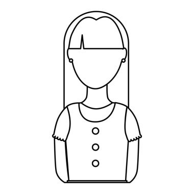 sevimli kadın avatar karakter