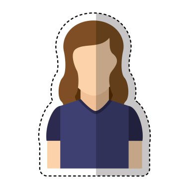 sevimli kadın avatar karakter