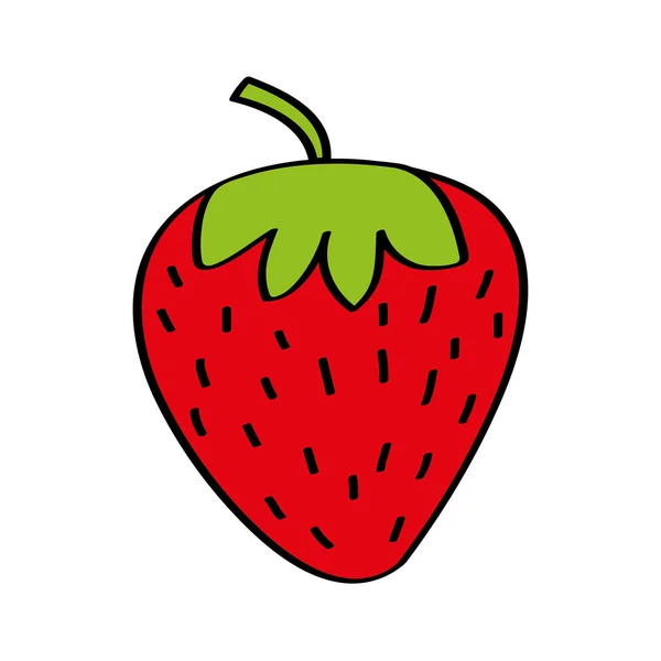 Ícone de desenho de frutas frescas de morango — Vetor de Stock