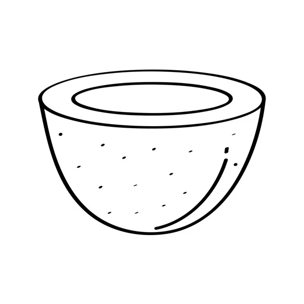 Кокосова свіжа піктограма малювання фруктів — стоковий вектор