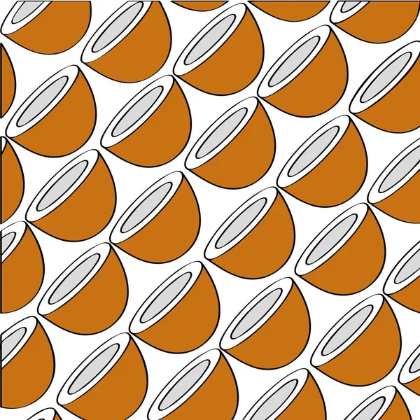 코코넛 패턴 신선한 과일 그리기 아이콘 — 스톡 벡터