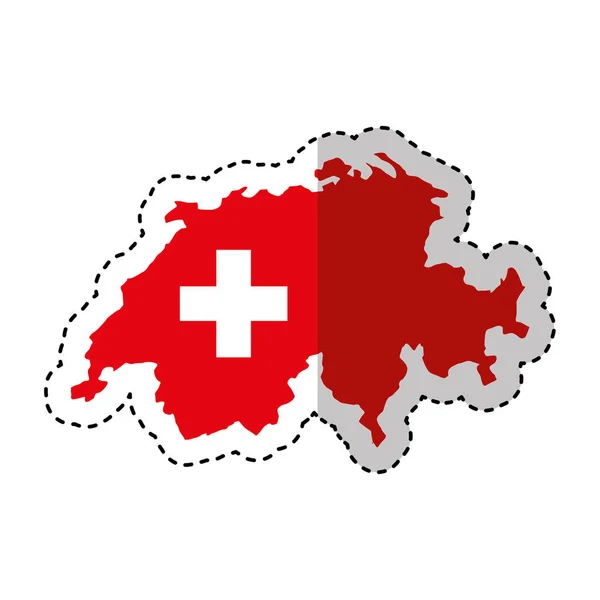 Switzerland map isolated icon — Stock Vector