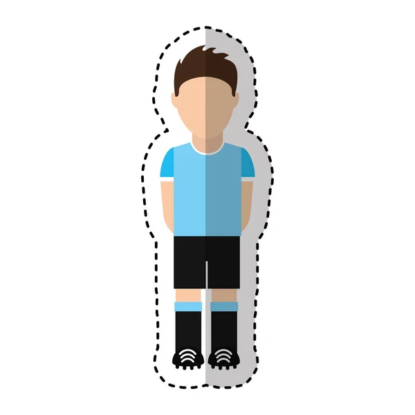 Ícone de futebol jogador uruguaio —  Vetores de Stock