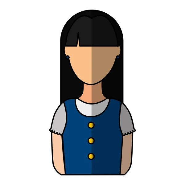 Carácter avatar mujer linda — Vector de stock