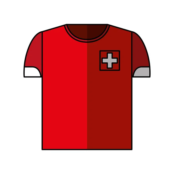 Camisa uniforme equipo Suiza — Vector de stock