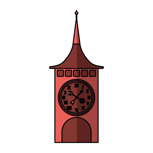 Relógio de torre suíça — Vetor de Stock