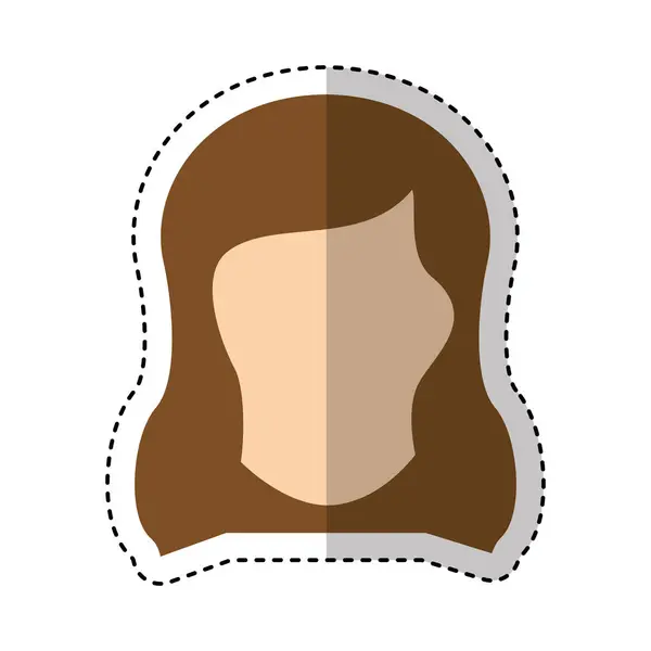 Carácter avatar mujer linda — Vector de stock