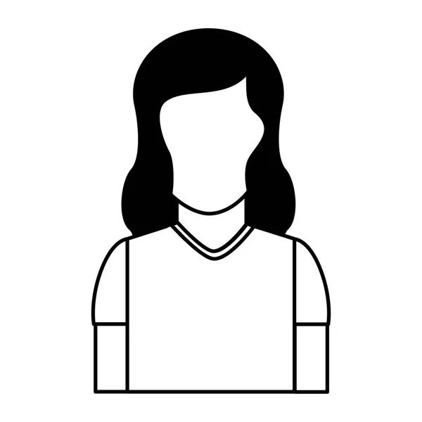 Carácter avatar mujer linda — Vector de stock