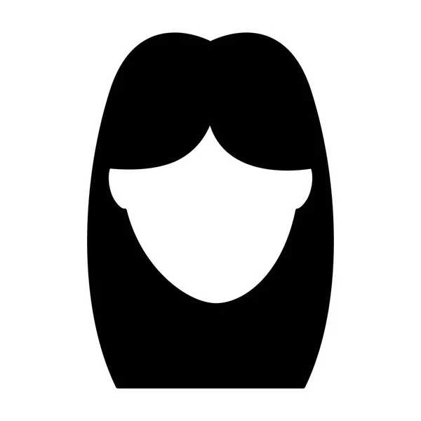Söt kvinna avatar character — Stock vektor