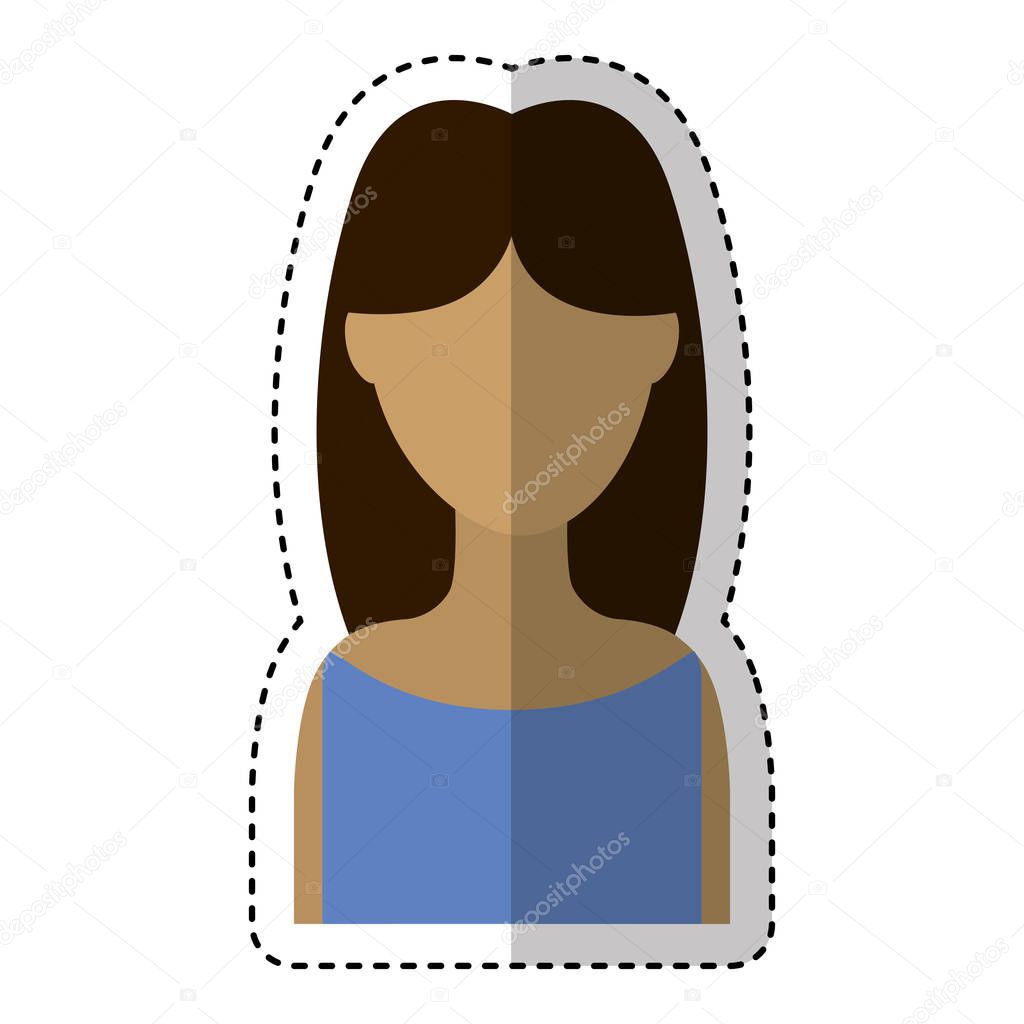 cute woman avatar character