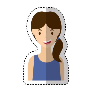 sevimli kadın avatar karakter