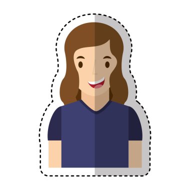 sevimli kadın avatar karakter