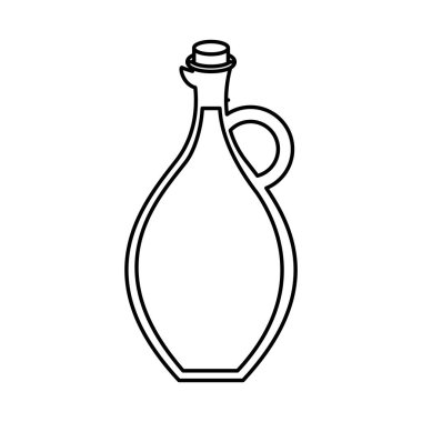 Zeytin yağı şişesi izole edilmiş simge