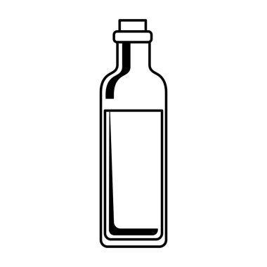 Zeytin yağı şişesi izole edilmiş simge
