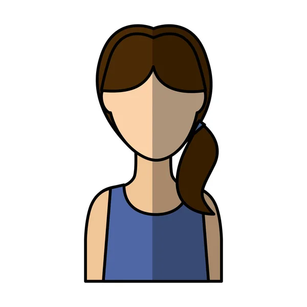 Femme mignonne avatar personnage — Image vectorielle