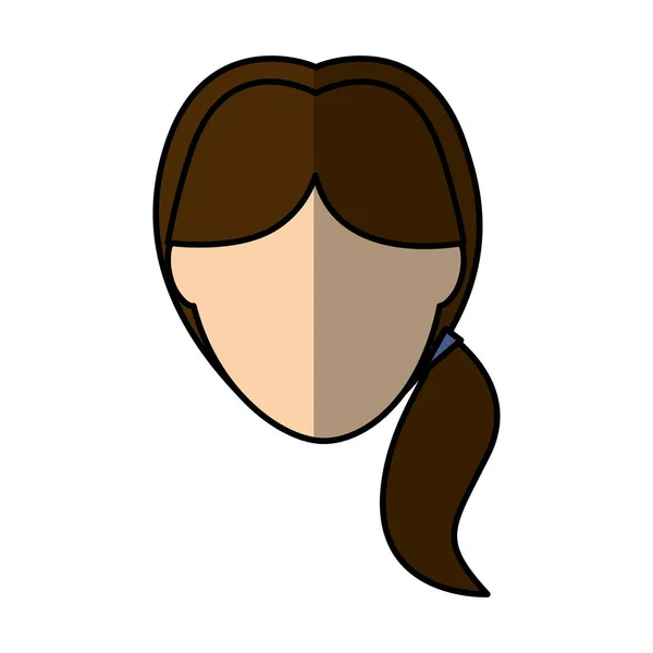 Mulher bonito avatar personagem — Vetor de Stock