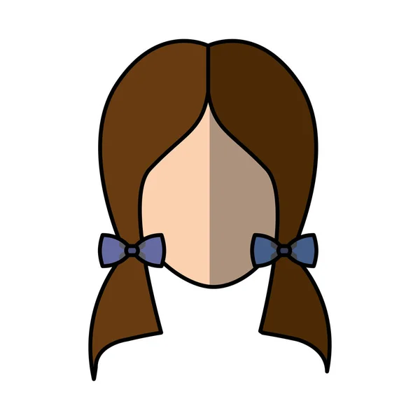 Mulher bonito avatar personagem — Vetor de Stock