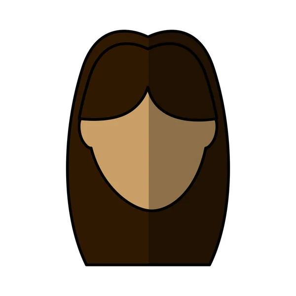 Sevimli kadın avatar karakter — Stok Vektör