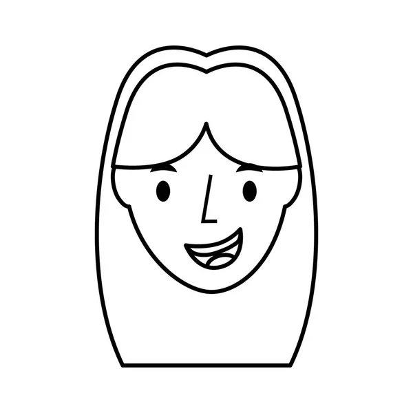 Carácter avatar mujer linda — Vector de stock