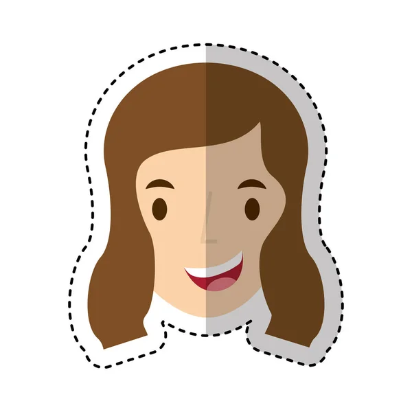 Mulher bonito avatar personagem — Vetor de Stock