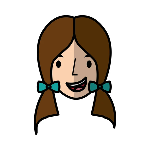 Mulher bonito avatar personagem — Vetor de Stock