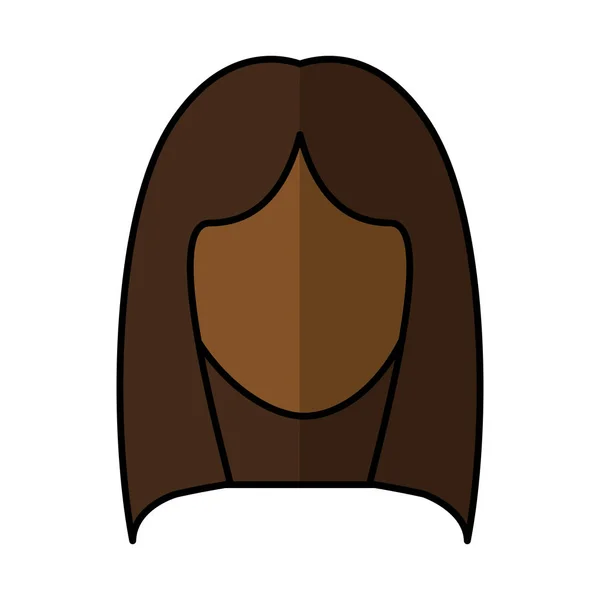 Cute woman avatar character — Stock Vector