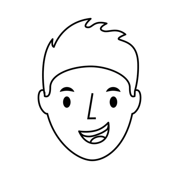 Joven hombre avatar carácter — Vector de stock