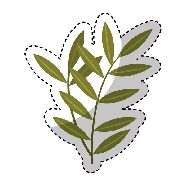 Leafs plant natural icon — Stock Vector